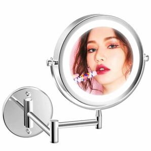 壁付けミラー 両面化粧鏡 LED拡大化粧鏡