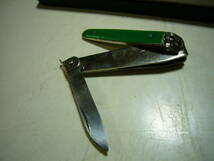 ◆珍品 当時物 ナイフ付き爪切り 12個 昭和レトロ セルロイド アンティーク デッドストック_画像1