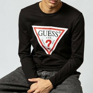 【Guess】 GUESS/ゲス ロゴ プリント ロングスリーブTシャツ