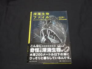 送料190円　深海生物ファイル　あなたの知らない暗黒世界の住人たち　北村雄一　写真、イラスト300点以上収録　総勢約200種　図解　図鑑　