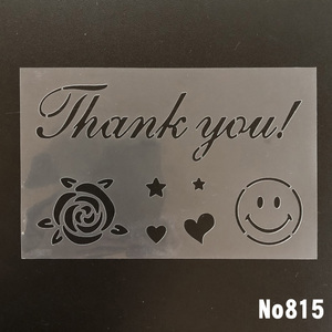 Thank you !　ステンシルシート　ウエルカムボードなどに　ss-13　NO815