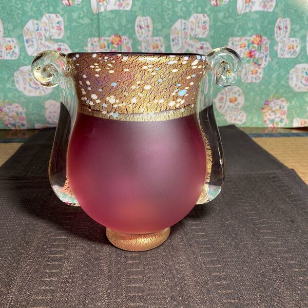 黒木工芸 黒木国昭 光琳 羽根付き花器