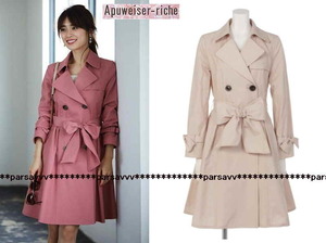  this term new goods paper tag attaching * Apuweiser-riche * beautiful person 100 flower publication Izumi .. Chan have on same type . color difference * dress trench coat 2 beige 