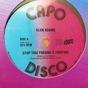 【極美品】GLEN ADAMS / CAPO & THE CREW - STOP THIS FUSSING & FIGHTING / MAD BLANK 12inch EP