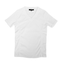 【新品】 M ホワイト(半袖) Tシャツ メンズ 大きいサイズ 小さいサイズ Vネック 半袖 無地 テレコ素材 ストレッチ カットソー_画像5