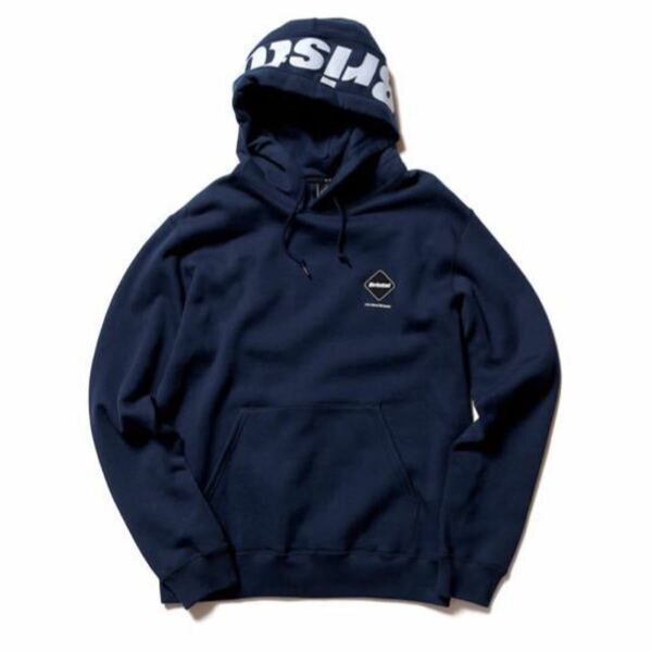 FCRB LOGO PULLOVER SWEAT HOODIE S ネイビー フーディー スウェットパーカー