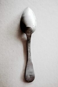 19 век Франция античный pyu-ta-... -слойный толщина e язык. большой ложка c печать . средний . серебряный серебряный ножи кухня tina-