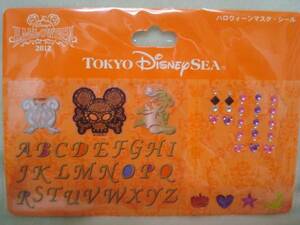 TDS ディズニーシー 2012 年　ハロウィン マスクシール ミッキー　仮装にも　ステッカー　定価５００円