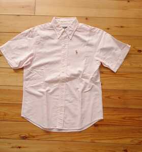  Polo Ralph Lauren [150cm] short sleeves cutter shirt * formal pink stripe 