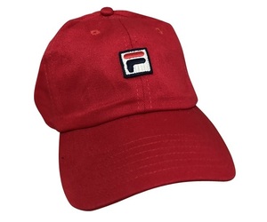 cp-FILA-Red FILA CAP フィラ ロゴ キャップ 帽子 スケーター ダンス ストリート レッド