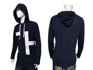 nts-09T3552-410-M TOMMY HILFIGER トミーヒルフィガー メンズ 長袖 Ｔシャツ フード トップス ネイビー M