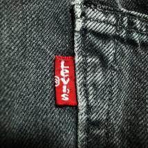 W32 リーバイス 501 先染め ブラックデニムパンツ 黒 Levis デニム ブラック ジーンズ ジーパン Gパン 古着 パンツ_画像10