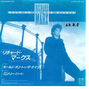 Richard Marx 「Hold On To The Nights/ Lonely Hearts」　国内盤プロモ用EPレコード