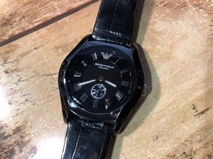 BK0235 хороший степень редкость EMPORIO ARMANI Emporio Armani smoseko черный AR-1402 кварц boys наручные часы 