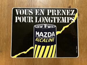 ★レトロなヨーロッパの大判ステッカー★B036★車・バイク・スーツケース・コレクション等に★広告MAZDAアルカリ乾電池ビンテージフランス
