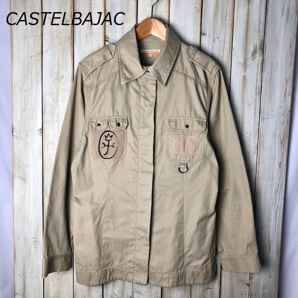 CASTELBAJAC カステルバジャック チノシャツジャケット 2 ベージュ ミリタリー フィッシング シャケット ●110