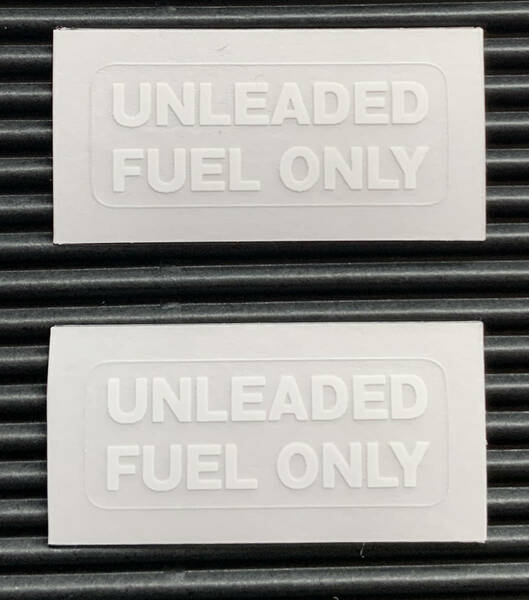 ポルシェ　空冷　911系　930/964/993共通　燃料メーターガラス交換・レストア用　UNLEADED FUEL ONLY デカール　レプリカ【2枚組】01