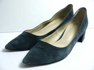  Barneys New York pumps suede 37.5 23.5cm made in Japan P496-68