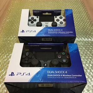 新品 PS4コントローラー グレシャーホワイト ジェットブラック 2個 (CUH-ZCT2J) デュアルショック4 正規品
