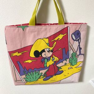ミッキー ディズニー ハンドメイドバッグ ハンドメイド トートバッグ レッスンバッグ