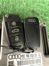 アウディ audi A1 8X エンジンコンピューター キー2個付き 03C 906 016 CG D-10_画像3