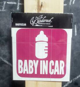 ★送料無料★ 新品 The Wandereck ステッカー BABY IM CAR ザ ワンダレック MILK アウトドア DIY ピンク 12cm