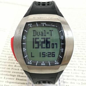 ★SPORTLINE 多機能 デジタル メンズ 腕時計★ スポーツライン アラーム クロノ タイマー 稼動品 F3548