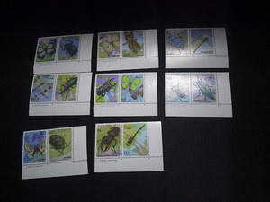 未使用切手　昆虫シリーズ　銘板付き　8種　60円16枚　960円分