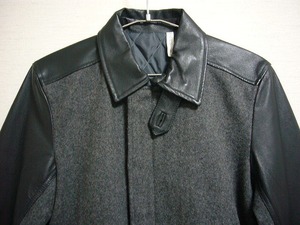 美品★NARVIK★そで革のジャケット ジャンパー ブラック×グレー M