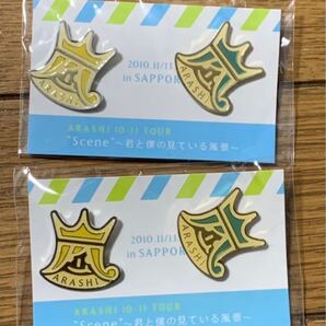嵐 ARASHI 10-11 TOUR Scene 君と僕の見ている風景 会場限定 ピンバッジ(札幌 黄・2個)新品未開封
