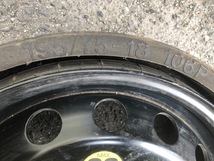 希少 SPARE TIREスペアタイヤ VW TOUAREGトゥアレグ AUDI Q7 PORSCHE CAYENNEカイエン純正スチール 6.5J +53 5H130 195/75-18 7L0601027A_画像3