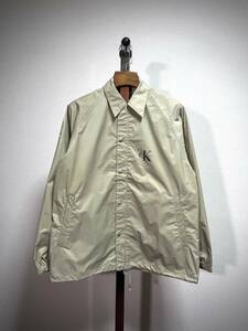 90 -е годы Calvin Klein Jeans Nylon Coach Jacket Sc Beige Hong Kong Blouson Calvin Klein CK 80S 00S 00 -х годов старый старый винтаж