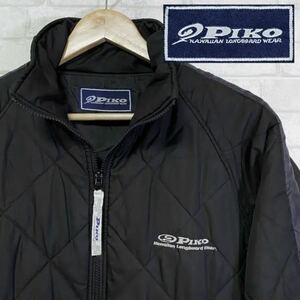 PIKO ピコ ジップアップ キルティングジャケット ロゴ刺繍 ブラック