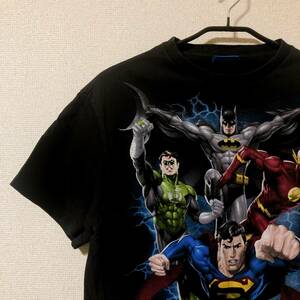 メンズ ブラック DCコミック ジャスティスリーグ 半袖 Tシャツ 黒 サイズ不明