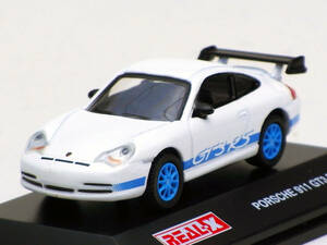 1/72yo- Dell REAL-X Porsche 911GT3 RS [996] белый / синий 