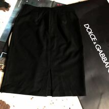 D&G 黒タイトスカート 仕事着 ビジネス スリット オフィス スーツ用 春夏秋 レディースセクシー フォーマル きれいめ 膝丈 DOLCE&GABBANA_画像2