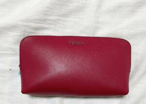 新品　未使用　FURLA フルラ ロゴ レザー ゴールド金具 ポーチ 小物入れ マルチケース