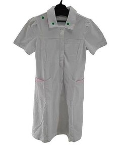 CH2029* new goods nurse clothes nursing . front fastener opening and closing short sleeves laundry possible iron possible change button attaching pocket 6.M size white pink postage 510 jpy 