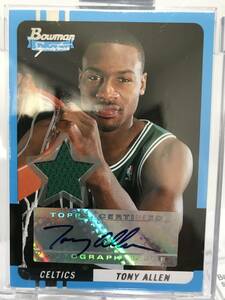 NBA TONY ALLEN Jersey AUTO 2004-05 Topps Bowman SignatureEdition BASKETBALL ROOKIE CARD /399 枚限定 トニー アレン 直筆 サイン
