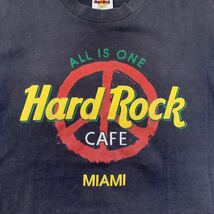 90s USA製 ハードロックカフェ MIAMI Tシャツ 80s ビンテージ 古着 hard rock cafe / バンド バンT ラルフローレン マイアミ stussy_画像2