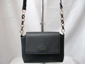 D.KELLY/ディーケリー◇ショルダーバッグ　BK　フラップ付　W26cm