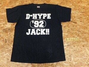 ＜送料280円＞D-HYPE JACK!! 両面プリント メンズ 半袖Tシャツ M ネイビー 紺