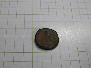 ビザンチン帝国　東ローマ帝国　フォリス銅貨　コイン　１５，２ｇ　皇帝像　