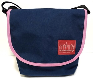  Manhattan Poe te-ji bag navy pink S 2103253 messenger bag shoulder bag superior article 