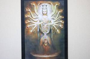 掛軸 曾浩敦煌仏画 絹布印刷複製 120×60 CN01