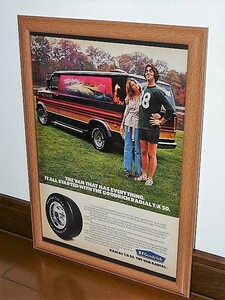1976年 USA 洋書雑誌広告 額装品 B.F. Goodrich Radial T/A50 グッドリッチ / 検 Ford Van フォード・バン ”Flying Eagle” ( A4size ）
