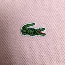 LACOSTE ラコステ ポロシャツ L1212 鹿の子 サイズ5 ピンク 半袖 シャツ_画像6