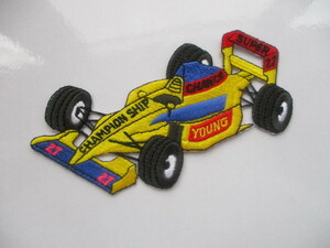 CHAMPION SHIP チャンピョンシップ 黄色 F1 マシン チーム レーシングカー ワッペン/ 自動車 フォーミラ 整備 フェラーリ ルノー ② 10