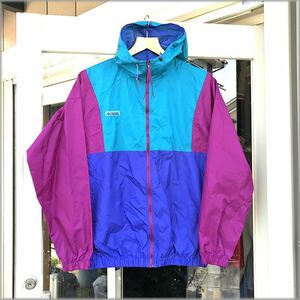 ★90s　コロンビア　フード付き　ナイロンジャケット　size YOUTH XL★検 ビンテージ アウトドア ウインドブレーカー