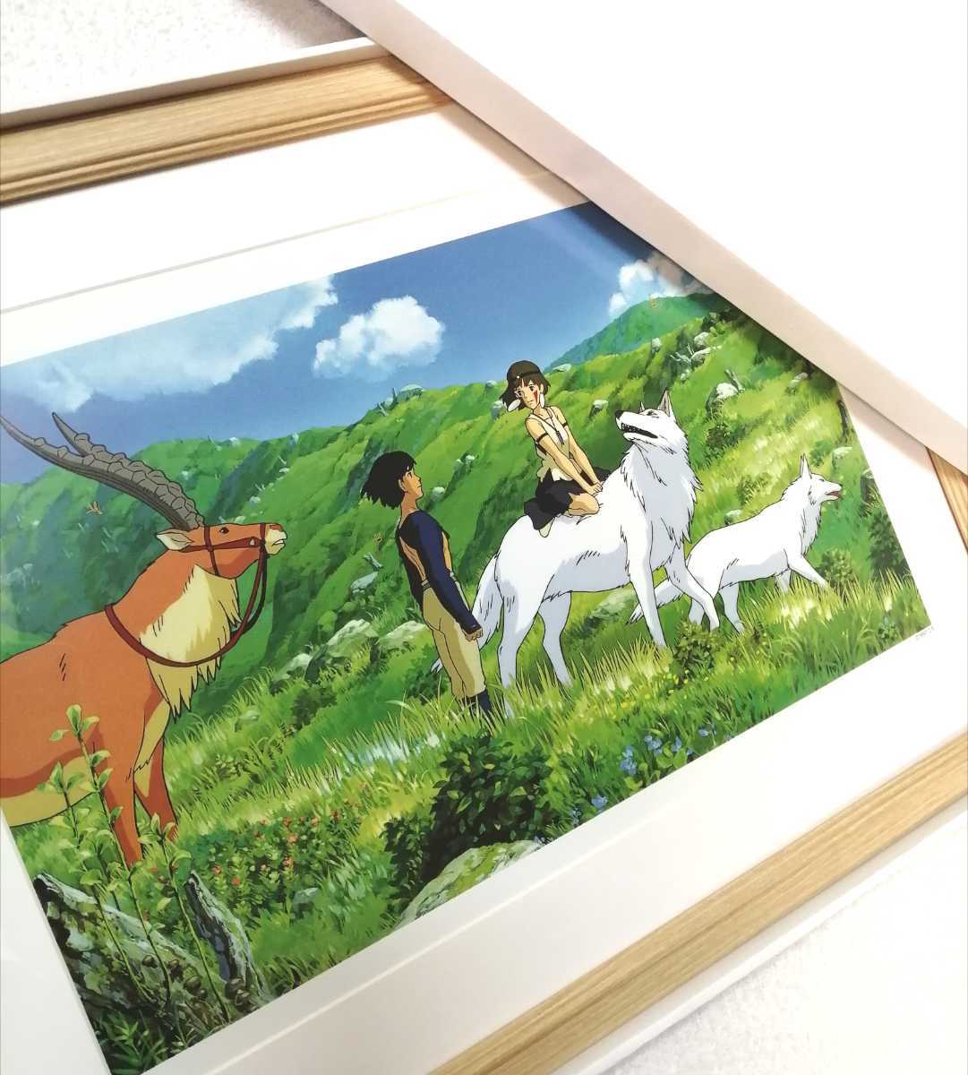 Super rare! Studio Ghibli Princess Mononoke [Framed item] Ghibli poster (inspection) Ghibli painting original reproduction postcard Ghibli calendar. Hayao Miyazaki a, Ma line, Princess Mononoke, others